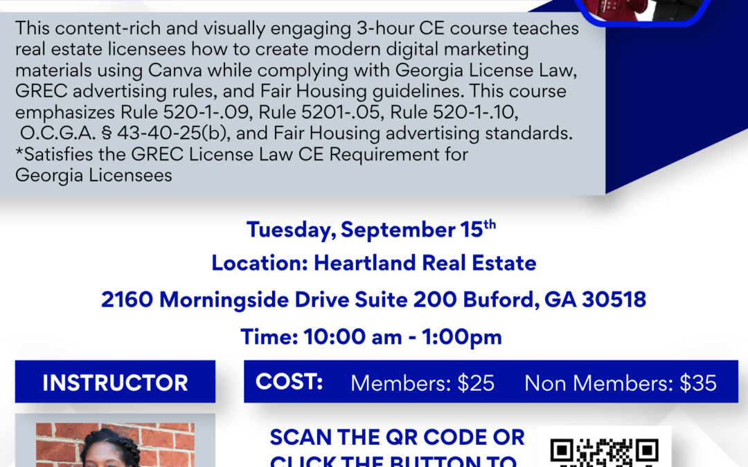 Modern Marketing Mastery: Real Estate Advertising, Branding & Design that complies w/GA License Law